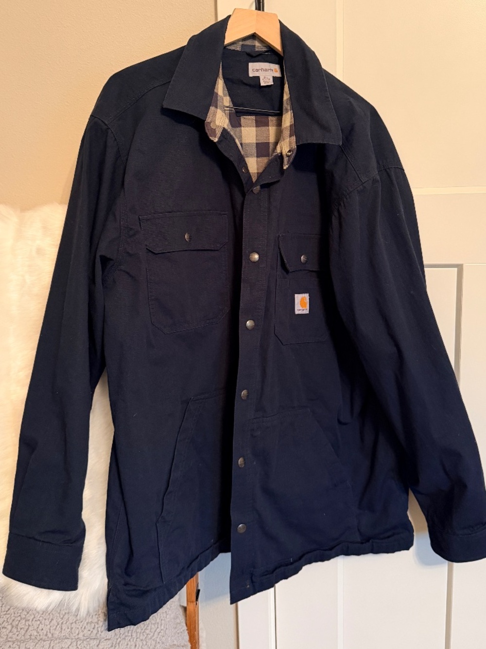 NWOT: Carhartt Men's ripstop canvas lightweight jacket, Navy, 2XL
